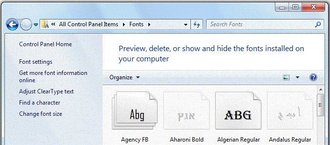 Fonts