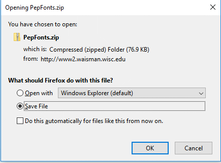 Save Pepfonts